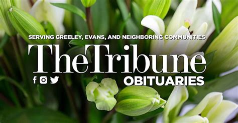 Greeley death notices - By Greeley Tribune Obituaries | obits@greeleytribune.com | Greeley Tribune, Prairie Mountain Media. February 16, 2024 at 10:10 a.m. Greeley, Weld County Death Notices for February 16, 2024. MAAG Darlene Maag of Greeley. Graveside Service 1 p.m. Tuesday at Sunset Memorial Gardens.